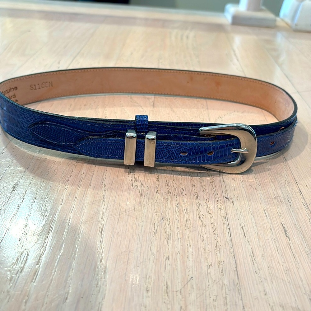Vintage lizard Justin belt
